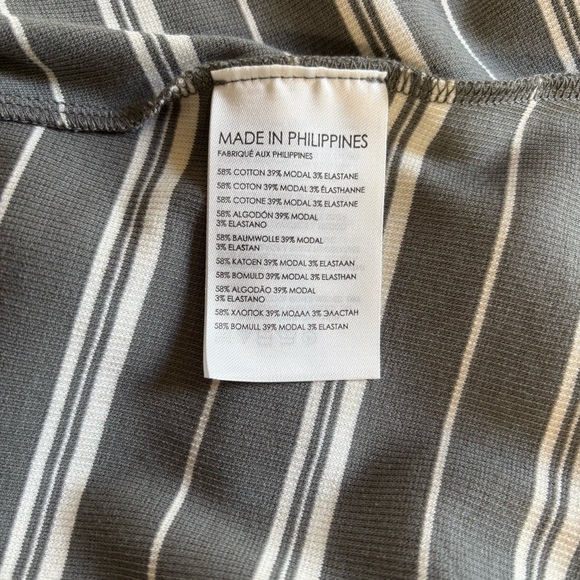 Club Monaco Gray Striped Midi Dress XS /TP - Picture 6 of 6